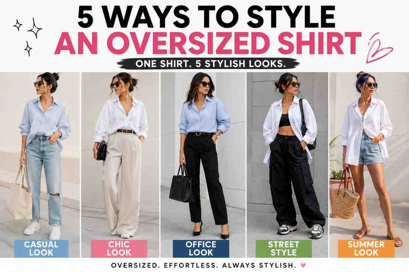 How To Style An Oversized Shirt – 5 Outfit Ideas