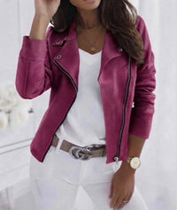 Bekki Suede Effect Biker Jacket | Women’s Jackets Ireland