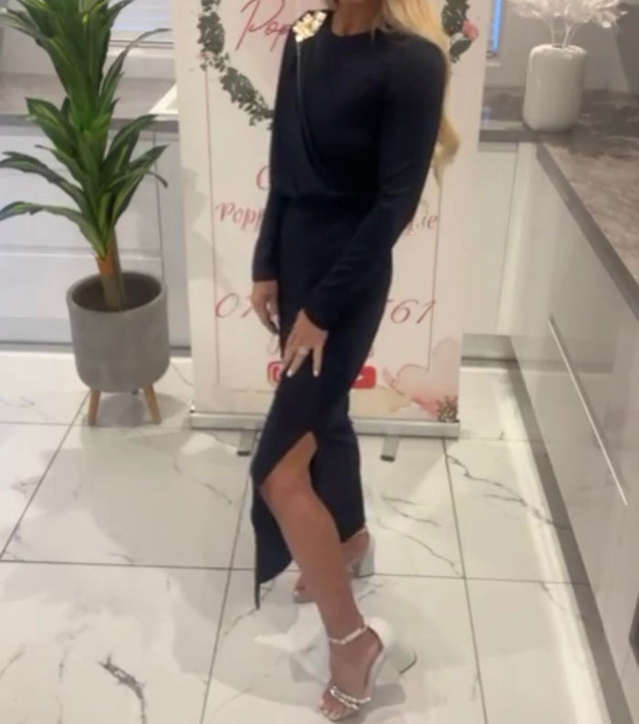 Darcia Brooch Detail Dress 