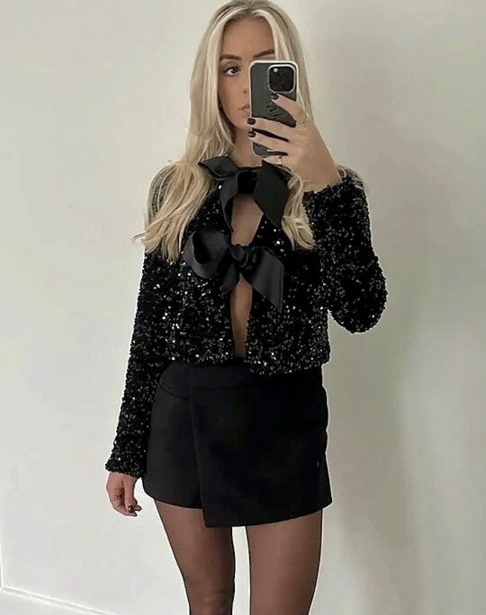 Arianna sequin top