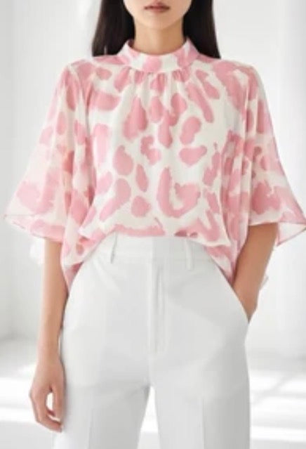 Agnes print blouse