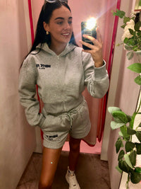 Winnie white fox shorts set
