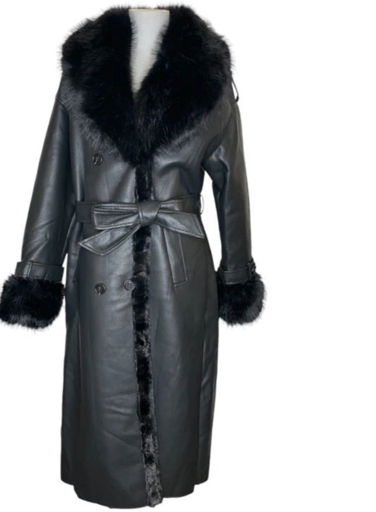 Freda pu fur coat