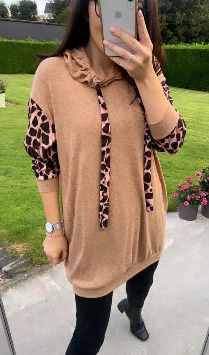 Betty leopard print hoody