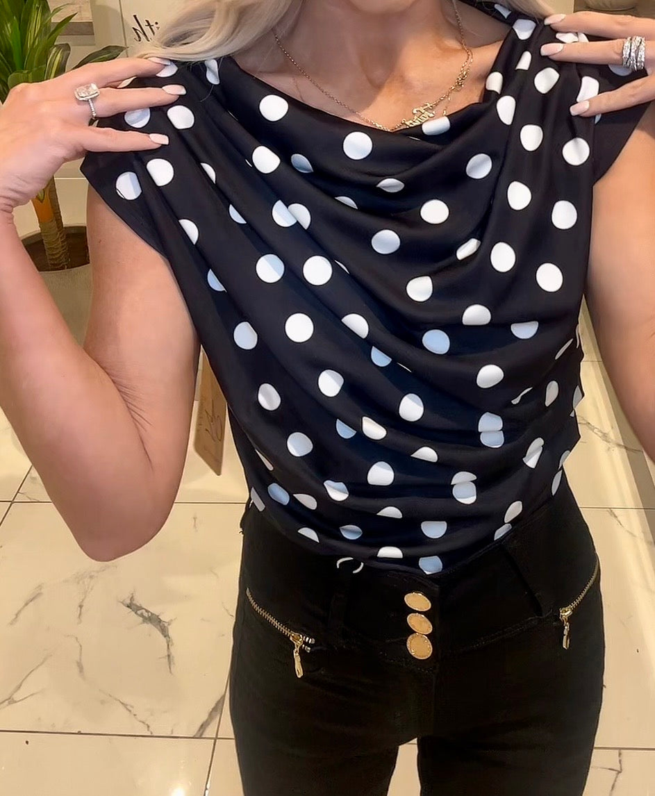Dorothy dot detail top