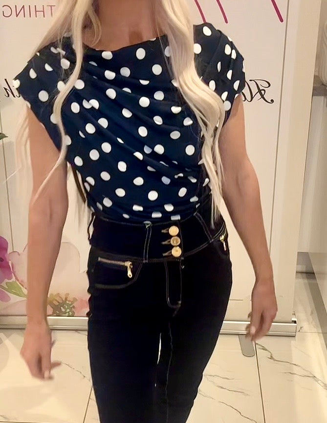 Dorothy dot detail top