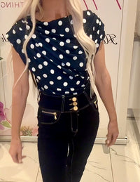 Dorothy dot detail top