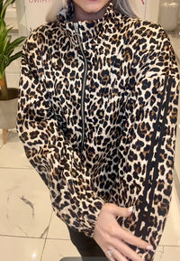 Melissa leopard print jacket with stripes