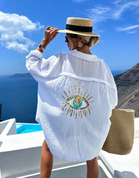 Ellie eye embellished shirt