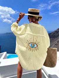 Ellie eye embellished shirt