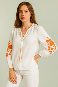 Camilla print blouse