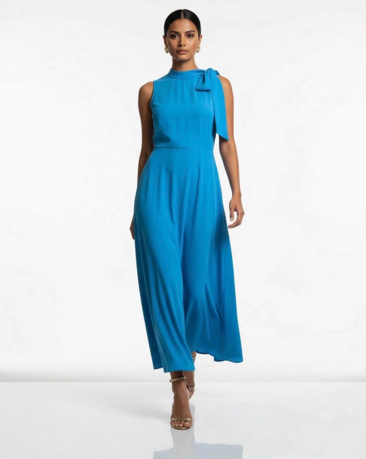 Reece bow tie neck dress
