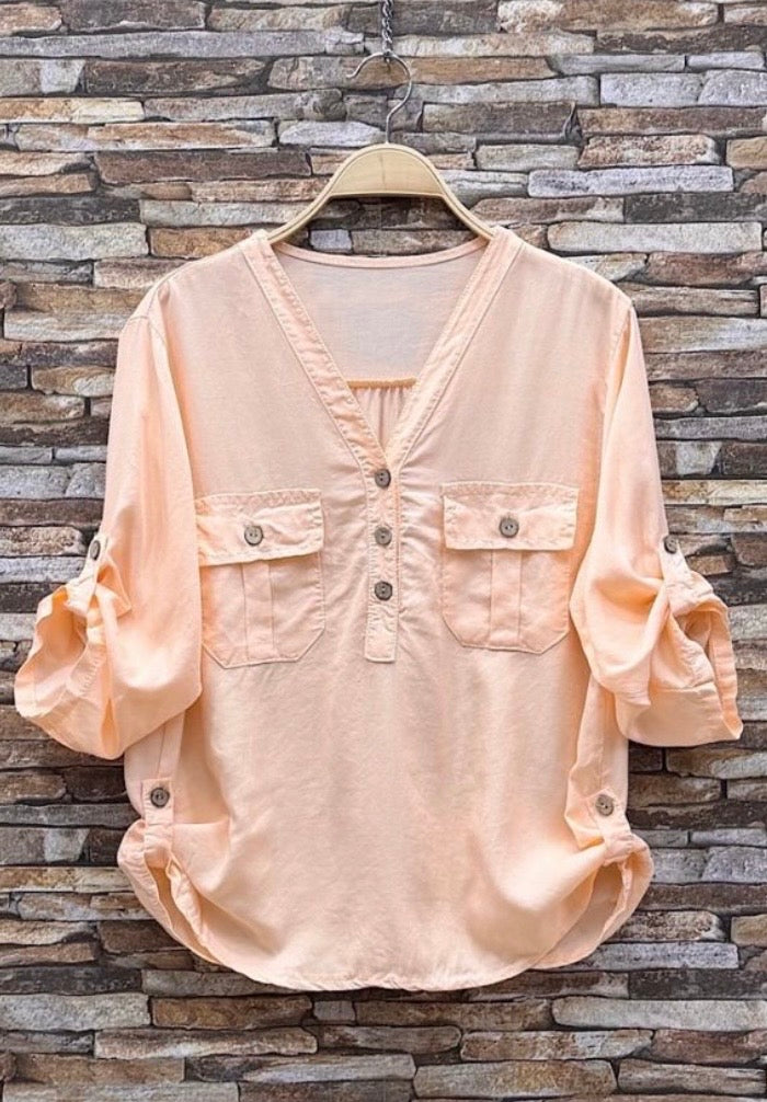 Martha Button Detail Top – Elegant Women’s Everyday Style