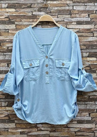 Martha Button Detail Top – Elegant Women’s Everyday Style