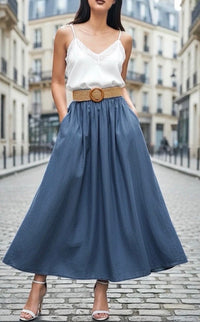 Kitty Belted Denim Skirt – Chic Women’s Denim Style