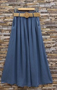 Kitty Belted Denim Skirt – Chic Women’s Denim Style