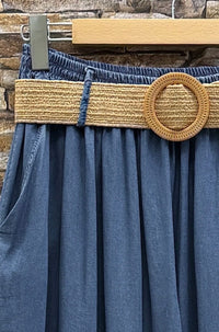 Kitty Belted Denim Skirt – Chic Women’s Denim Style
