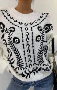 Jessica pearl detail knit