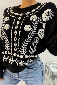 Jessica pearl detail knit