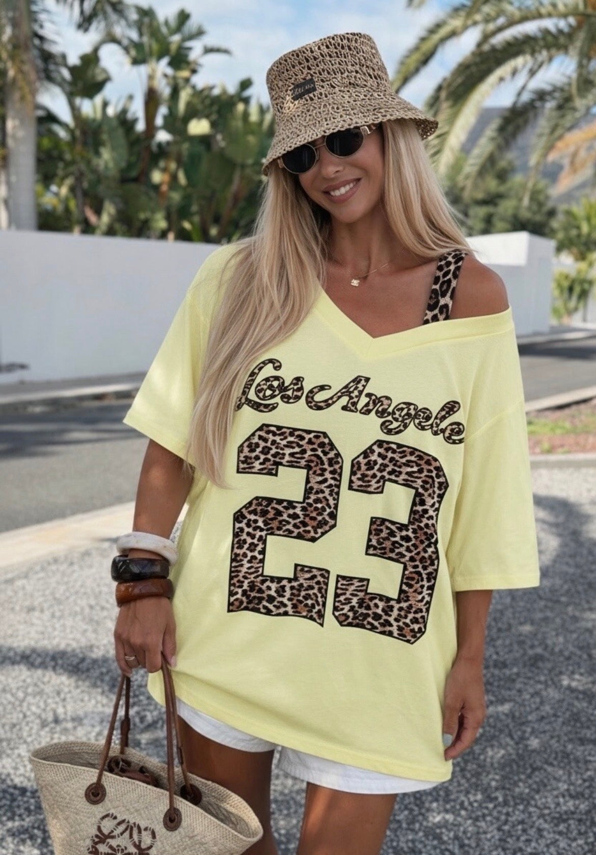 Minnie leopard print detail top