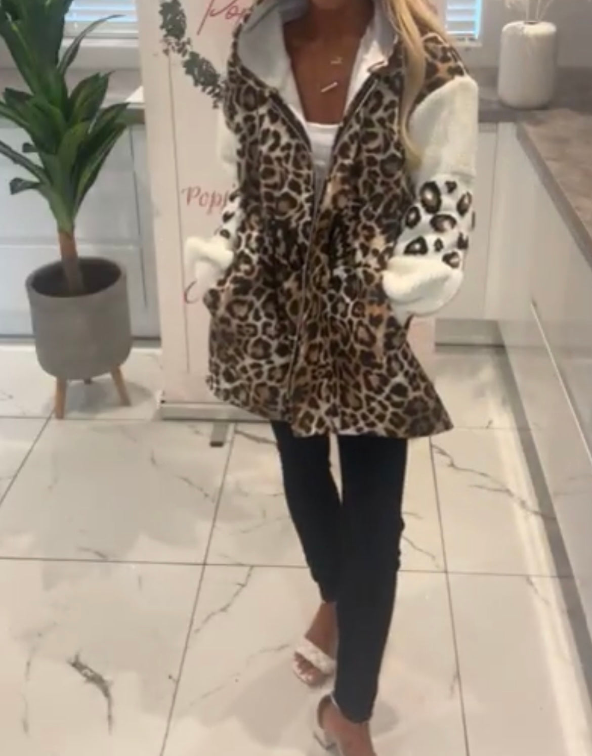 Layla love jacket leopard print