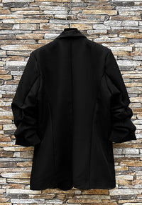 Sarah ruche sleeve blazer