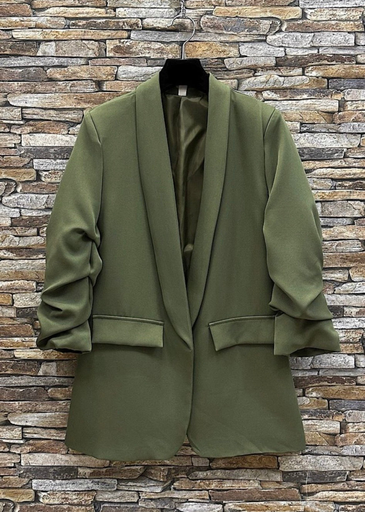 Sarah ruched sleeve Blazer