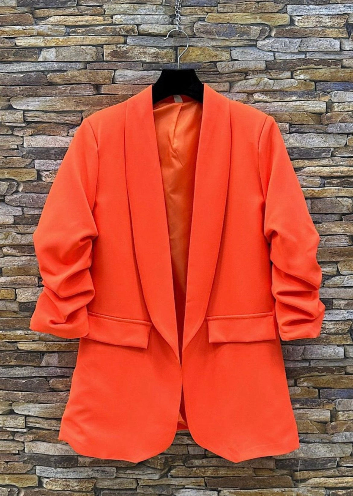 Sarah ruched sleeve Blazer
