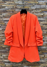 Sarah ruched sleeve Blazer