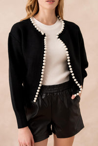 Pippa pearl detail cardigan