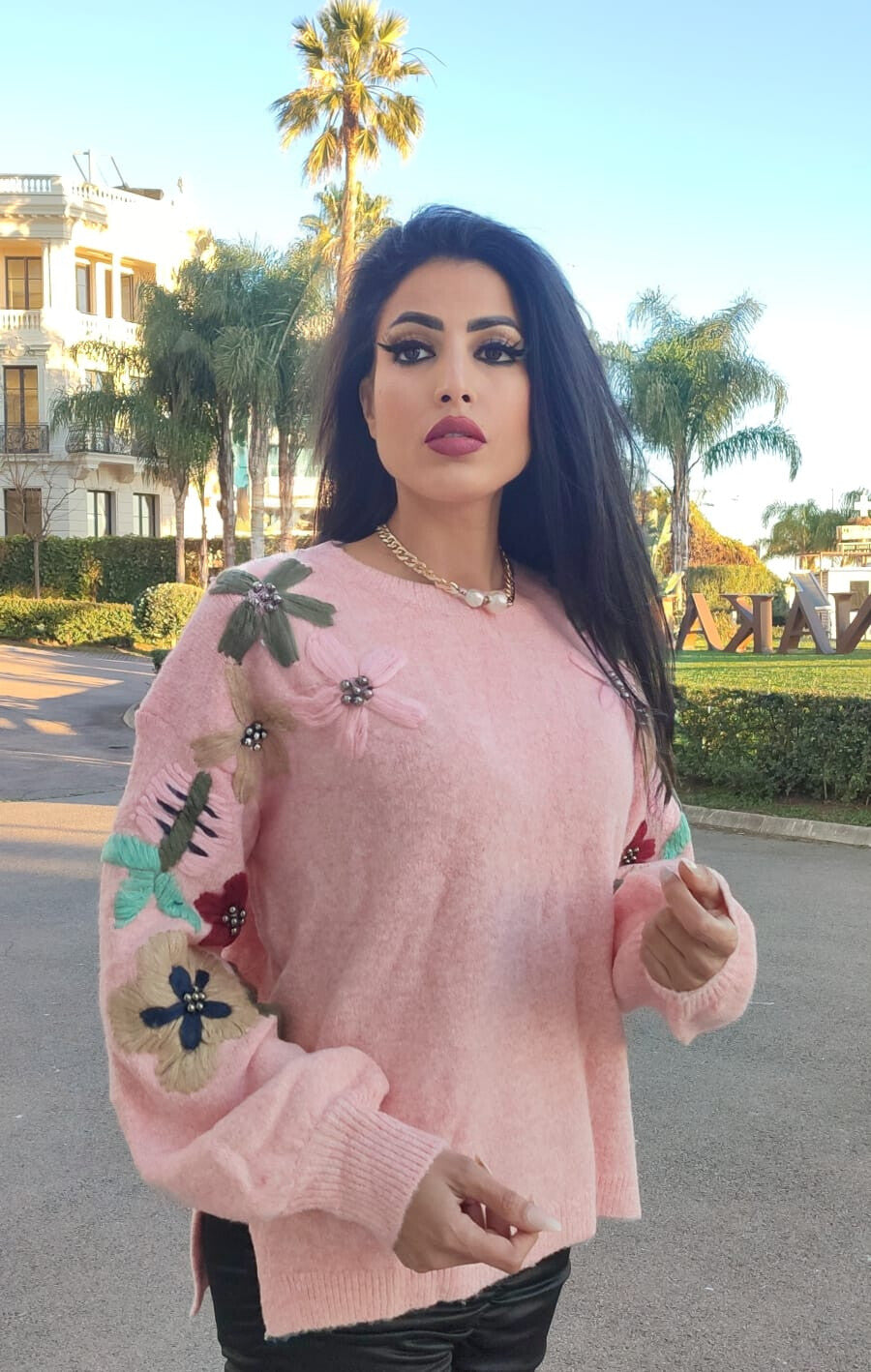 Emma embroidered knit