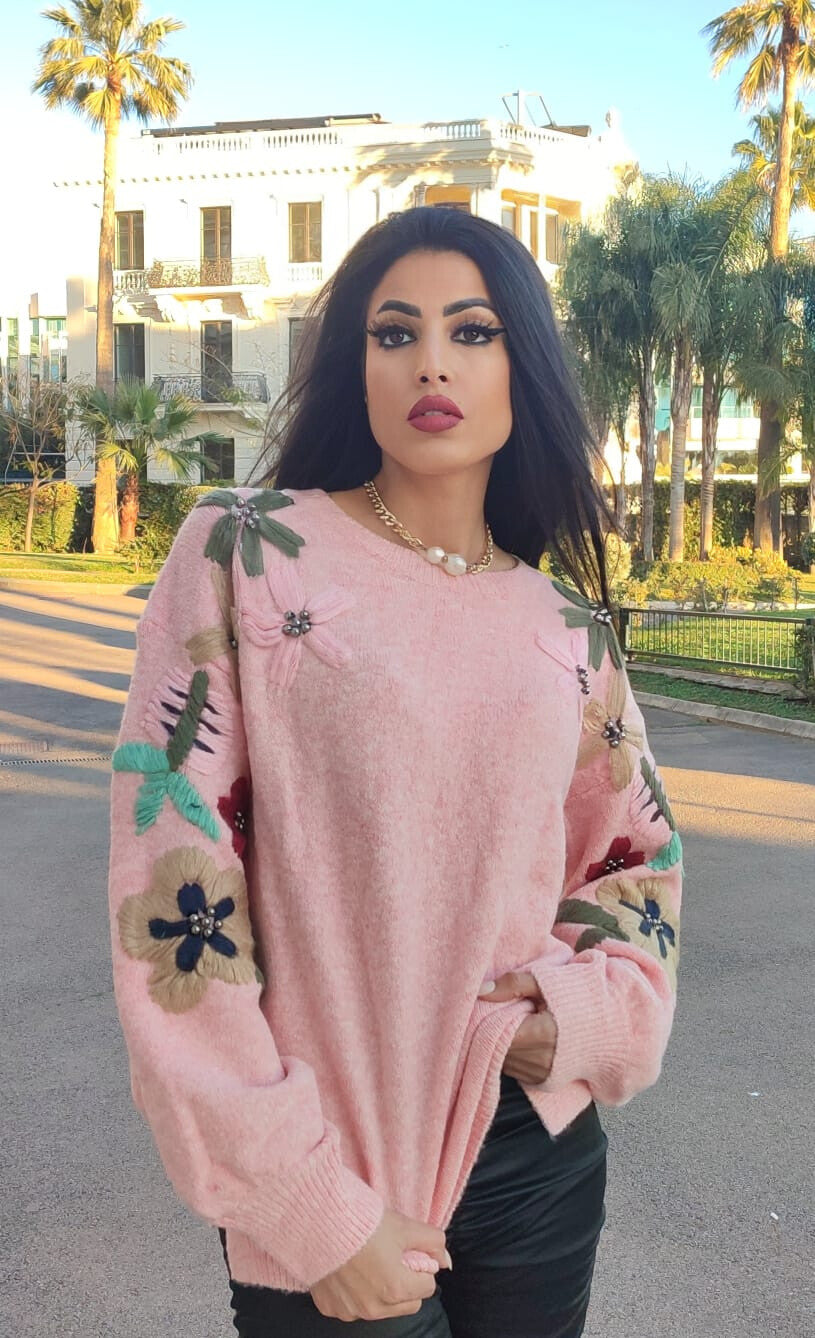 Emma embroidered knit