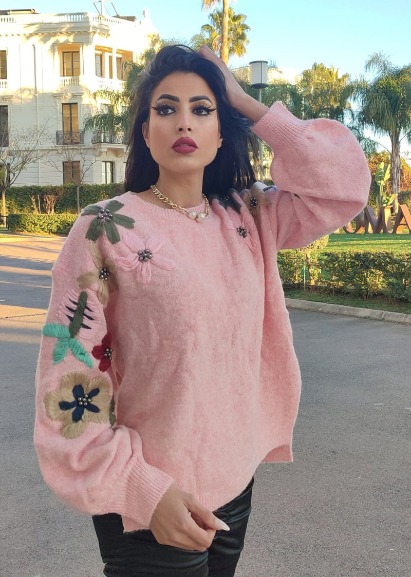 Emma embroidered knit