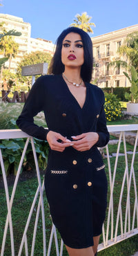 Georgina button detail dress