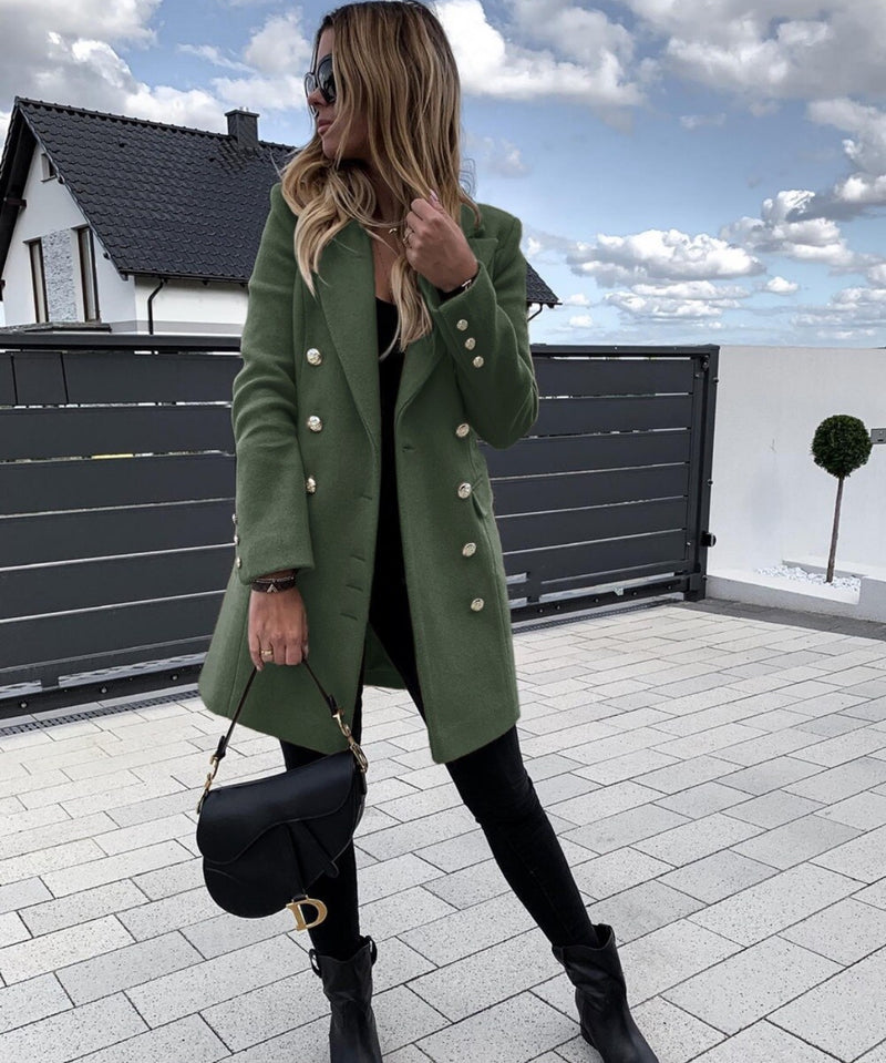 Camilla Button detail coat