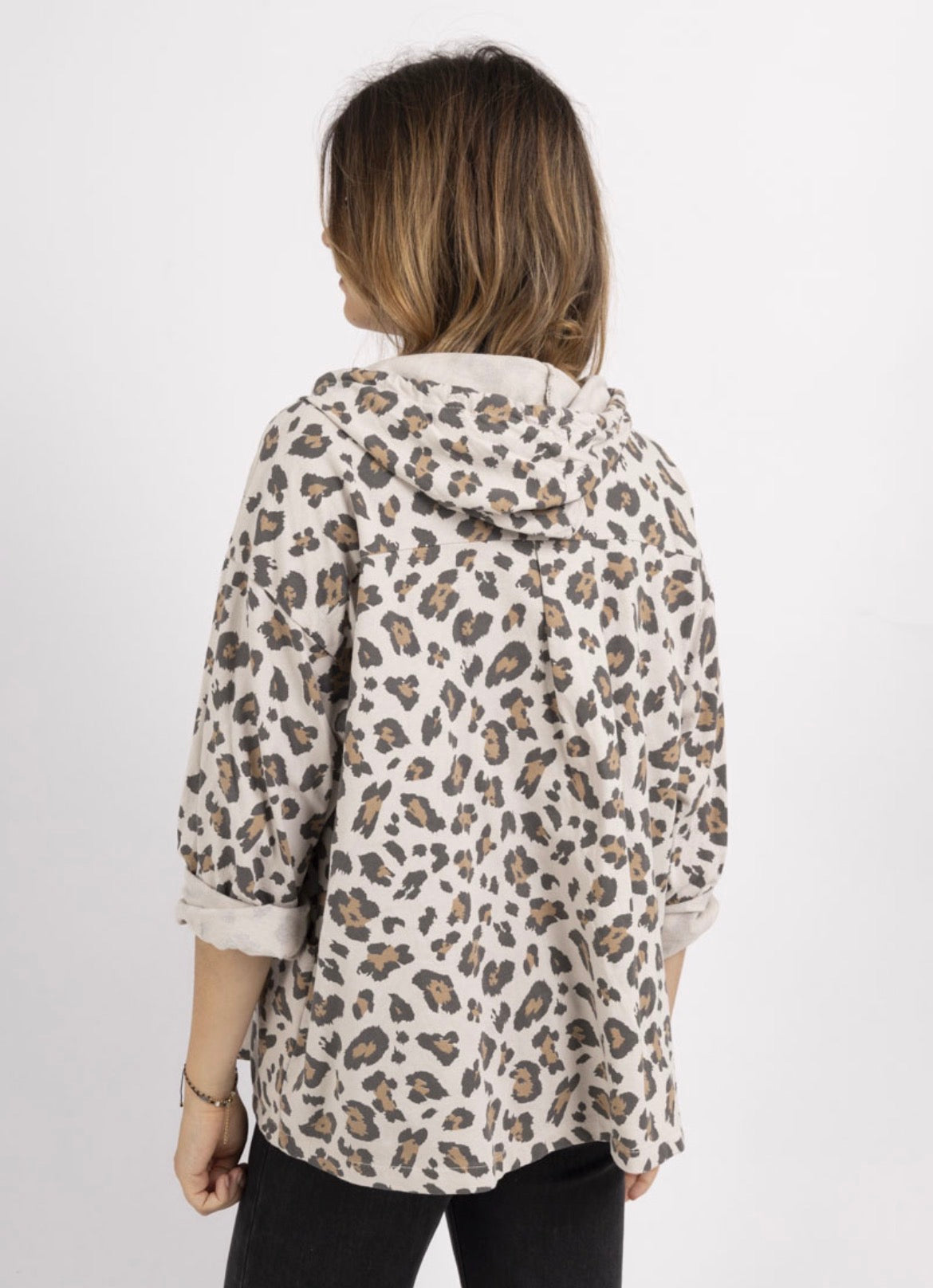 Lorraine leopard print hoodie