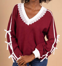 Lizzy bow detail knit