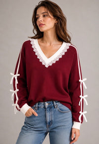 Lizzy bow detail knit