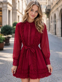 Sierra Ruffle detail dress