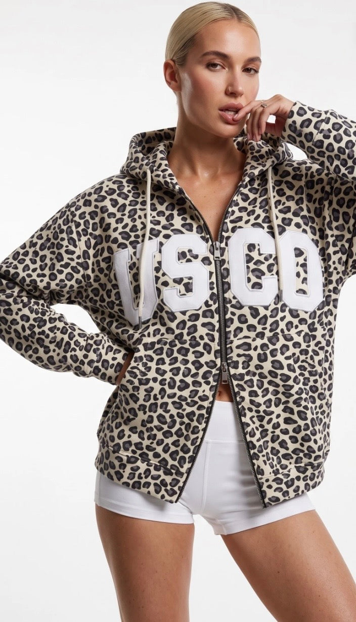 Holly leopard print hoodie