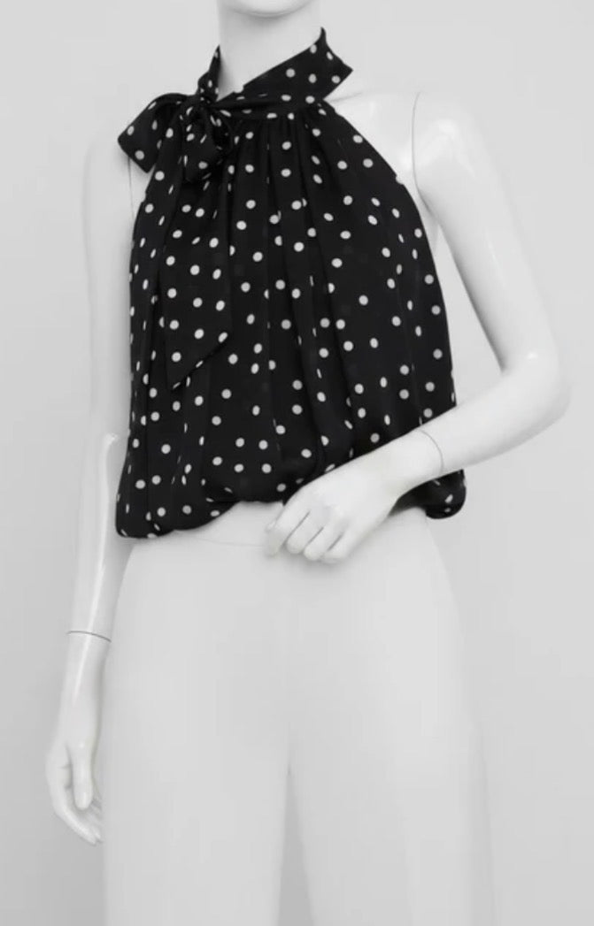 Lana dot high neck top