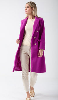 Vic tailored coat in magenta
