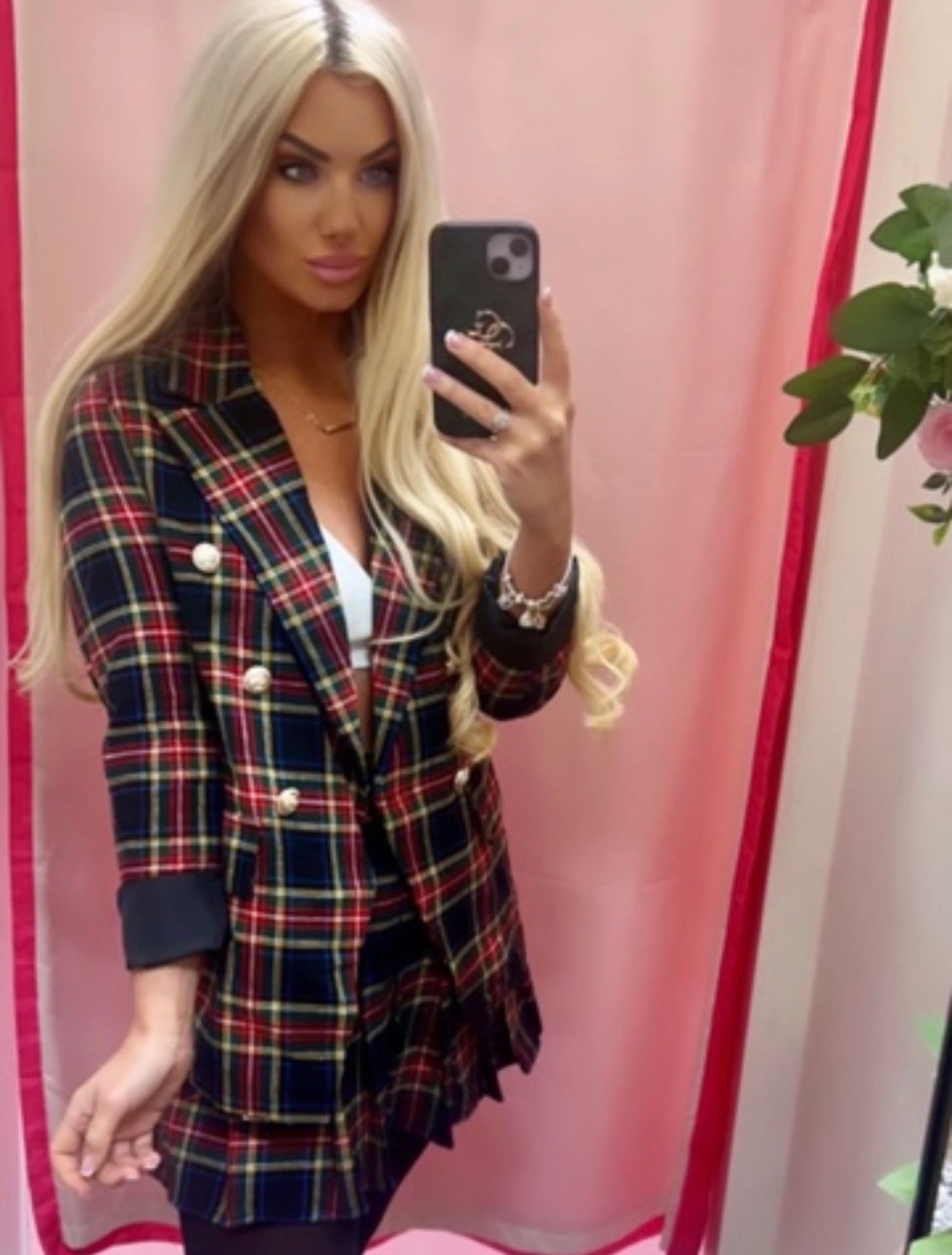 Tina tartan blazer