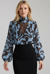 Leni high neck print top
