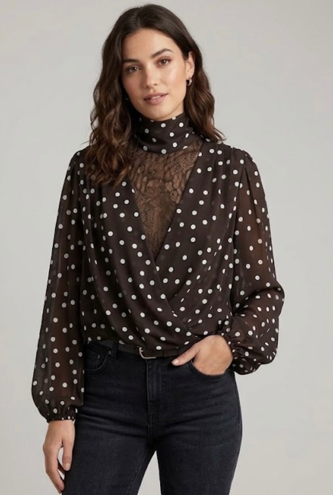 Leni high neck print top