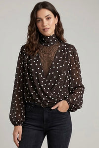 Leni high neck print top