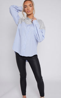 Sheila stripe hooded shirt