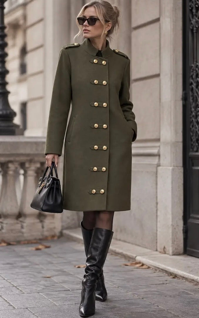 Mazie military cardigan