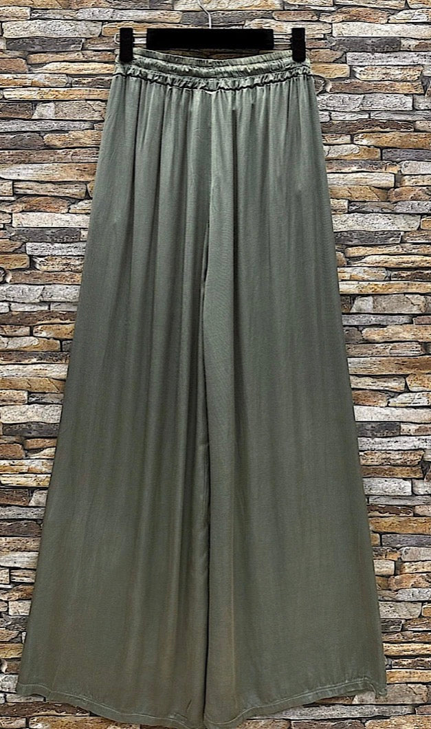 Lucy Satin Wide Leg Pants for Modern Women