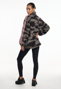 Claudia camo stripe fleece